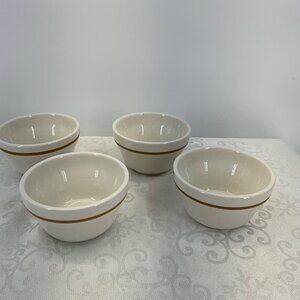 Home‎ Laughlin White w/Gold Stripe Individual Bowl